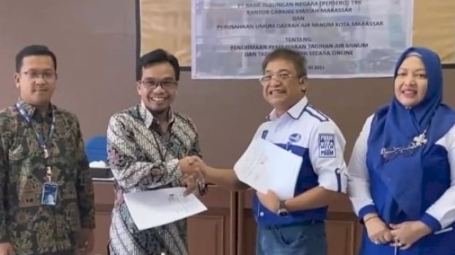 Permudah Masyarakat Bayar Rekening Air, PDAM Makassar Teken Kerjasama Dengan BTN Syariah