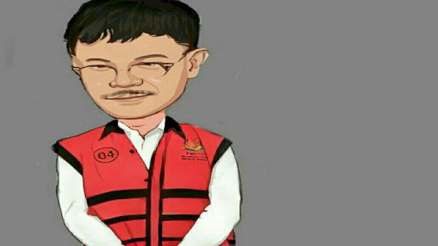 Karikatur Menkominfo Jhonny G Plate jadi tersangka korupsi (Dodi/harian.news)