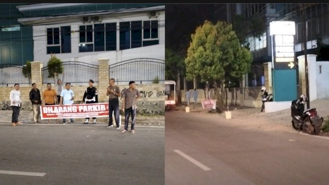 Gandeng Brimob, Perumda Parkir Tutup Lahan Depan Toko Satu Sama