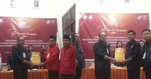 Sama-sama Daftar, KPU Terima Berkas PDIP dan NasDem Mamasa