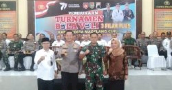 Berhadiah Belasan Juta, Polresta Magelang Gelar Turnamen Voli Tiga Pilar