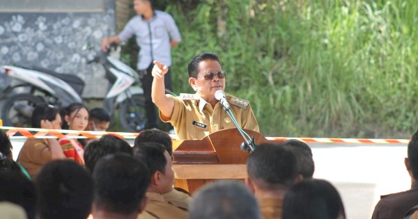 Bupati Mamasa Resmikan Seluruh Kegiatan PEN di Jembatan Tedong-tedong
