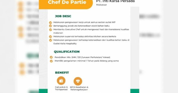 Catat! Loker Hari Ini dari Disnaker, Inti Karsa Hingga Kalla Transport