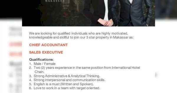 Cek, Loker Hari Ini dari Disnaker Makassar Ada Enam Perusahaan