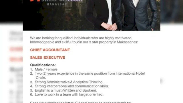 Cek, Loker Hari Ini dari Disnaker Makassar Ada Enam Perusahaan