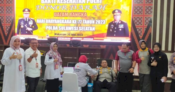 Kerjasama PMI Makassar, Polda Sulsel Gelar Donor Darah dan Berhasil Kumpul 422 Kantong Darah
