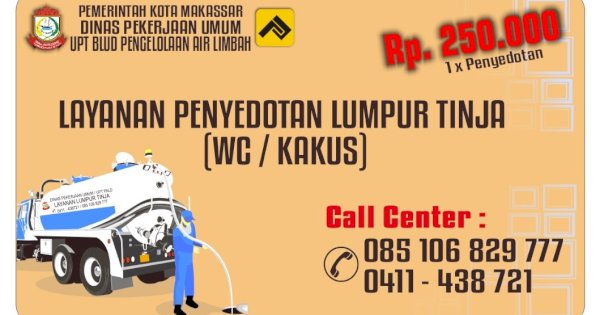 Walau Cuti Bersama, Layanan Tinja Dinas PU Makassar Tetap Beroperasi