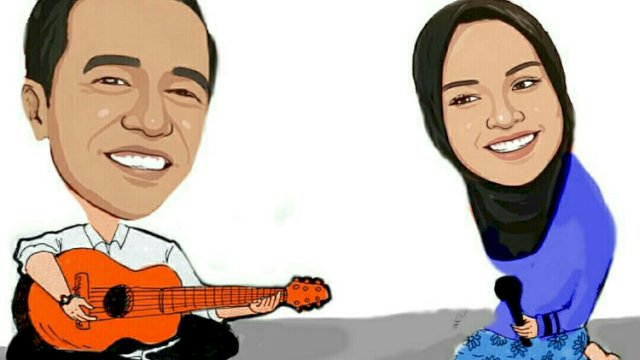 Karikatur: Presiden Jokowi suport Putri Ariani (Dodi/harian.news)