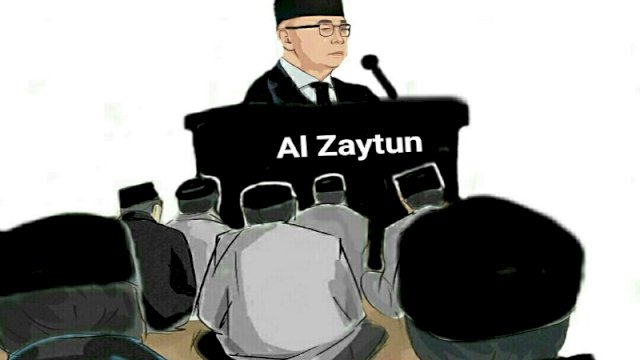Karikatur pimpinan ponpes Al Zaytun, Panji Gumilang (Dodi/harian.news)
