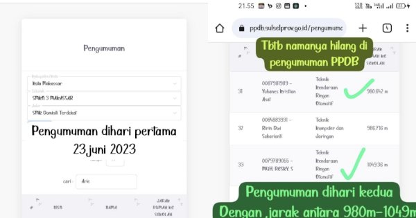Nama Calon Siswa PPDB SMK 3 Makassar Hilang, Keluarga Tuding Ada Sabotase