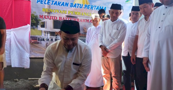 Kabag Kesra Peletakan Batu Pertama Pembangunan Masjid di NTI
