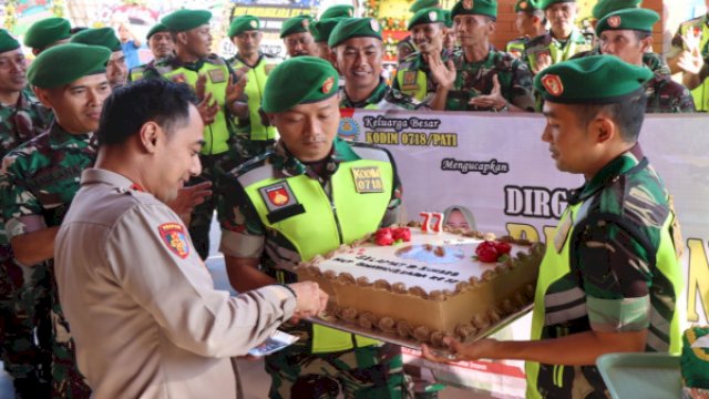 Ratusan Prajurit Kodim 0718 Geruduk Polresta Pati