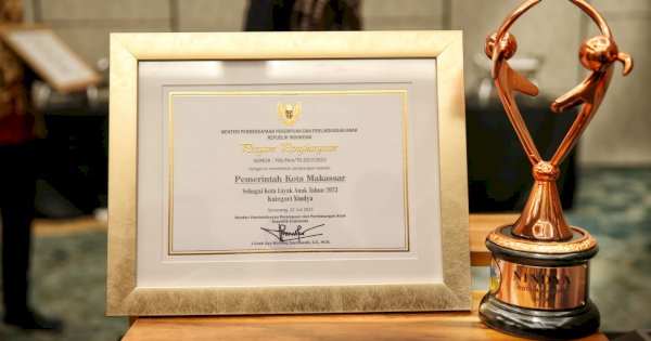 Raih Penghargaan dari Kementerian PPPA, Makassar Pertahankan Predikat KLA Kategori Nindya