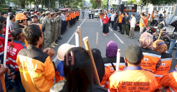 Persiapan Sambut APEKSI XVI, Wakil Wali Kota Makassar Pimpin Giat Bersih