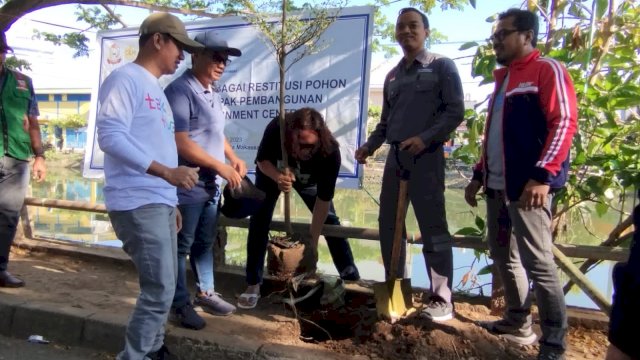DLH Makassar Mendukung Penanaman Pohon dari PT. PP (Persero) Tbk
