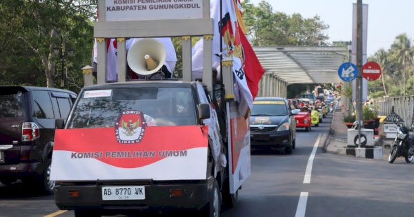 KPU Magelang Gelar Kirab Pemilu 2024, Ratusan TNI dan Polisi Diterjunkan