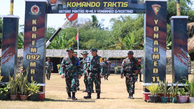 Tim Wasev Kostrad Kunjungi Kunjungi Daerah Latihan Yonarmed 11 Guntur Geni