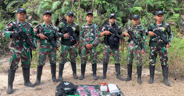 Satgas Yonarmed 16/TK Gagalkan Puluhan Ribu Butir Ekstasi dan Sabu Masuk Indonesia