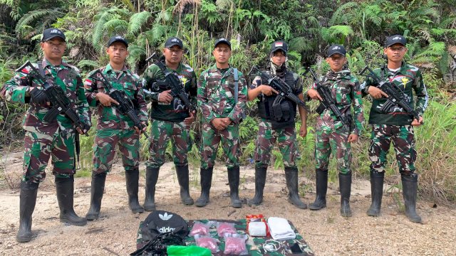Satgas Yonarmed 16/TK Gagalkan Puluhan Ribu Butir Ekstasi dan Sabu Masuk Indonesia