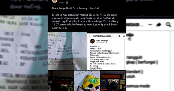 Niat Beli Radio Rig di Grup FB, Warga Bekasi Ini Ketipu, Yang Datang Seprei Harga 50 Ribu