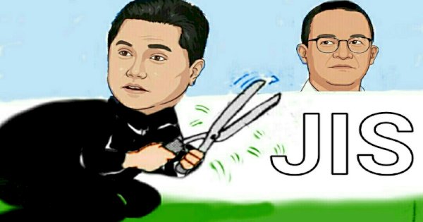 Karikatur: Anies Baswedan dan Rumput JIS