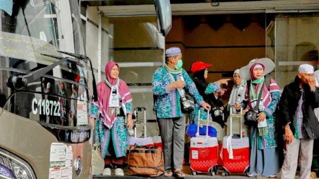 Jemaah Haji Gelombang II yang akn di berangkatkan ke Madinah untuk menjalankan Arbain. Foto:Istimewa 