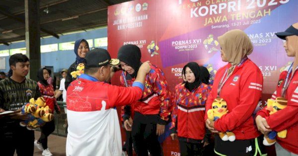 Sabet Medali Emas, Tenis Lapangan Putri Jateng Cetak Sejarah di Pornas Korpri