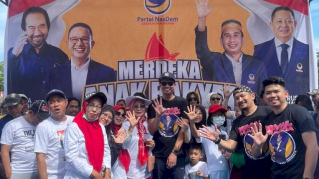 Caleg NasDem DPRD Sulsel, Ismail Manda Turut Meriahkan Jalan Sehat Anak Rakyat di Tamalanrea