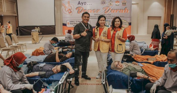 Lions Club Makassar United-PMI Makassar Kerjasama Donor Darah Berhadiah Beras