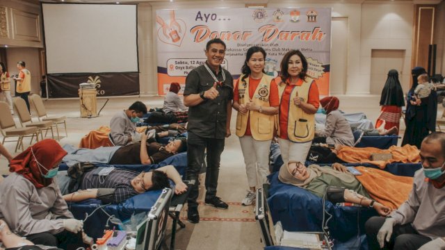 Lions Club Makassar United-PMI Makassar Kerjasama Donor Darah Berhadiah Beras