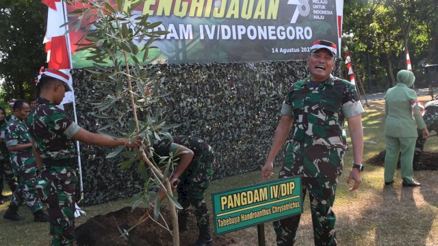 53 Satuan Jajaran Kodam IV/Diponegoro Serentak Adakan Penghijauan