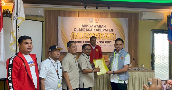 Terpilih Aklamasi di Musorkab, Andi Muhammad Sadri Pimpin KONI Soppeng