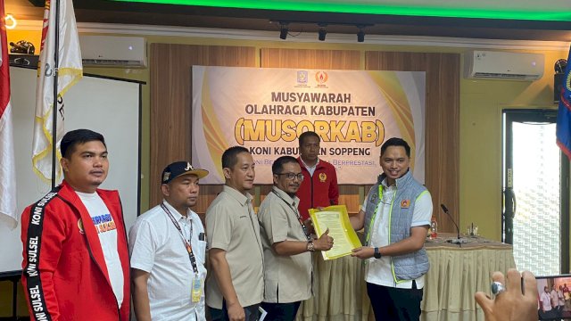Terpilih Aklamasi di Musorkab, Andi Muhammad Sadri Pimpin KONI Soppeng