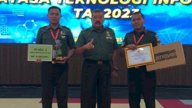 Membanggakan! Anggota Kodam IV/Diponegoro Raih Juara 3 dalam Lomba Rekayasa Teknologi Informasi TNI AD