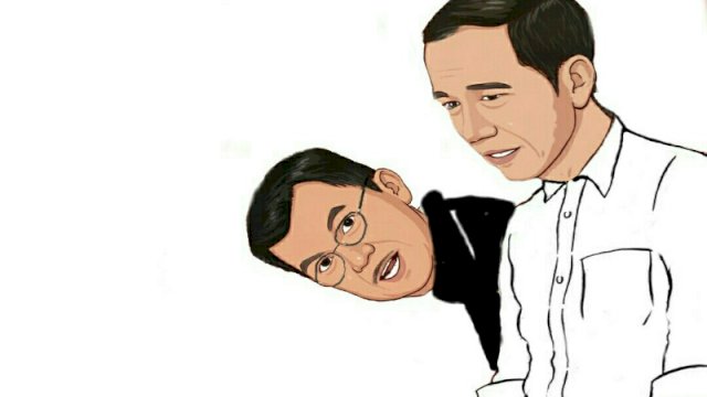 Karikatur Jokowi dan Jusuf Kalla (Dodi/harian.news)