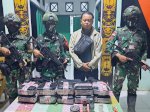 Jaga Perbatasan, Prajurit Yonarmed 16/TK Amankan 10 Kg Shabu