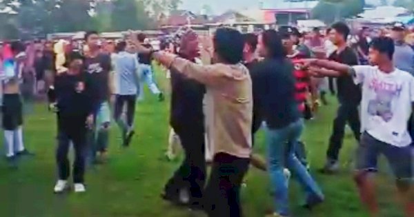 Bentrok di Lapangan, Final Sepak Bola Antar Desa HUT RI ke-78 di Sukamaju Luwu Utara