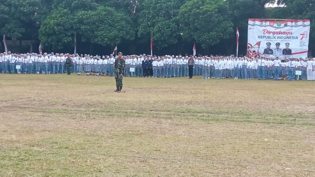 Sosok Prajurit Komandan Upacara Pengibaran Bendera HUT ke-78 RI di Muntilan