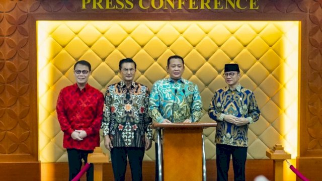 Konferensi pers persiapan Sidang Tahunan MPR RI,Senin (14/8/23).Foto:ist