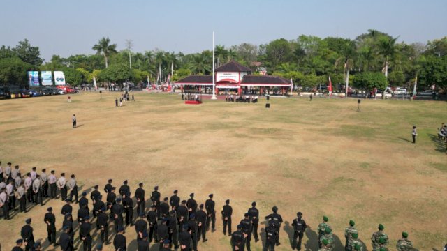 Apel Siaga Gabungan dalam rangka pengamanan Muktamar Sufi Internasional di Kota Pekalongan. Foto:ist