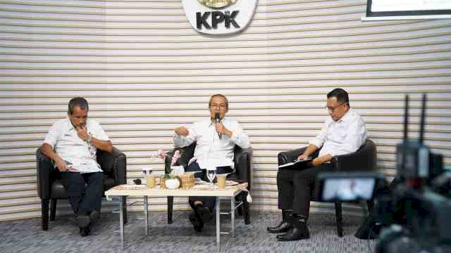 Diskusi media "Urgensi pemanfaatan LHKPN dalam pemberantasan Korupsi"yang digelar KPK pada Rabu (27/9). Foto:twitter@KPK_RI