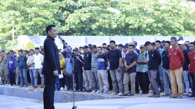 Apel akbar kader kebersihan dan keamanan Takalar.Foto:ist