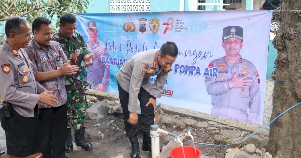 Bantu Sumur Bor, Kadus Kauman Magelang : “Terima Kasih Polresta Magelang”