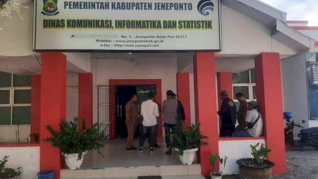 Kantor Dinas Kominfo dan Statistik Kabupaten Jeneponto.Foto:ist