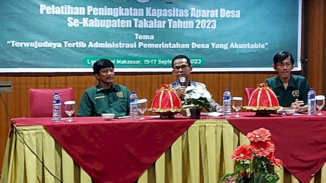Pelatihan peningkatan kapasitas aparat desa di Takalar.Foto: ist