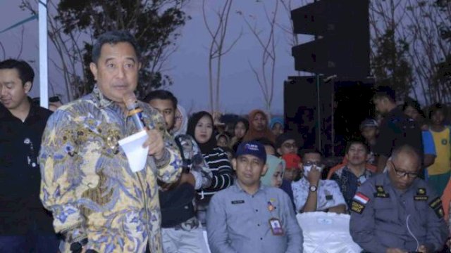 Pj Gubernur Sulsel Bahtiar Baharuddin kunjungi Kawasan Industri Laikang Takalar.Foto:ist