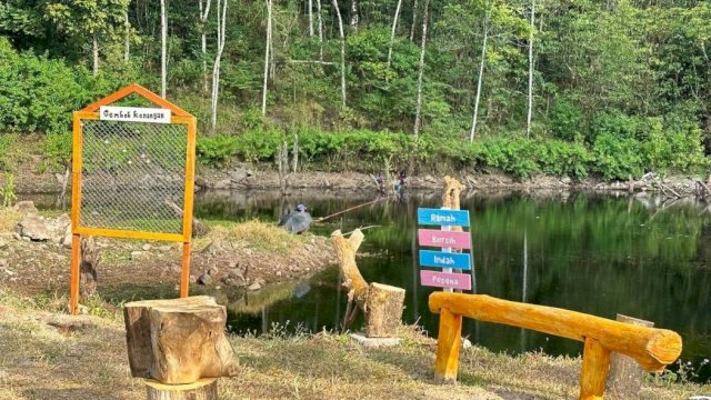 Pemerintah Desa dan Mahasiswa Prodi Statistika FMIPA UNM Resmikan Objek Wisata Baru Danau Bawakaraeng