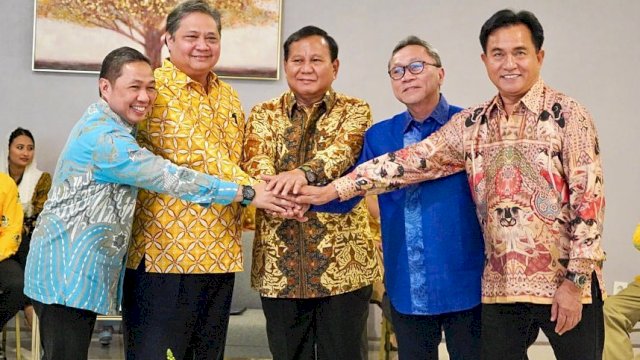Para Ketum Partai yang teregabung dalam Koalisi Indonesia Maju (KIM) kembali mengggelar pertemuan di DPP Partai Golkar, Kamis (14/9) malam. Foto:instagram@airlanggahartarto_official