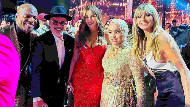 Putri Ariani bersama juri dan pembawa acara AGT 2023 (Instagram @arianinismaputri)