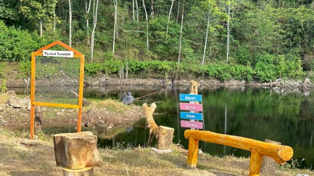 Salah satu spot foto di lokasi wisata Danau Bawakaraeng di Desa Manimbahoi.Foto:Ashari Saleh Ahmar